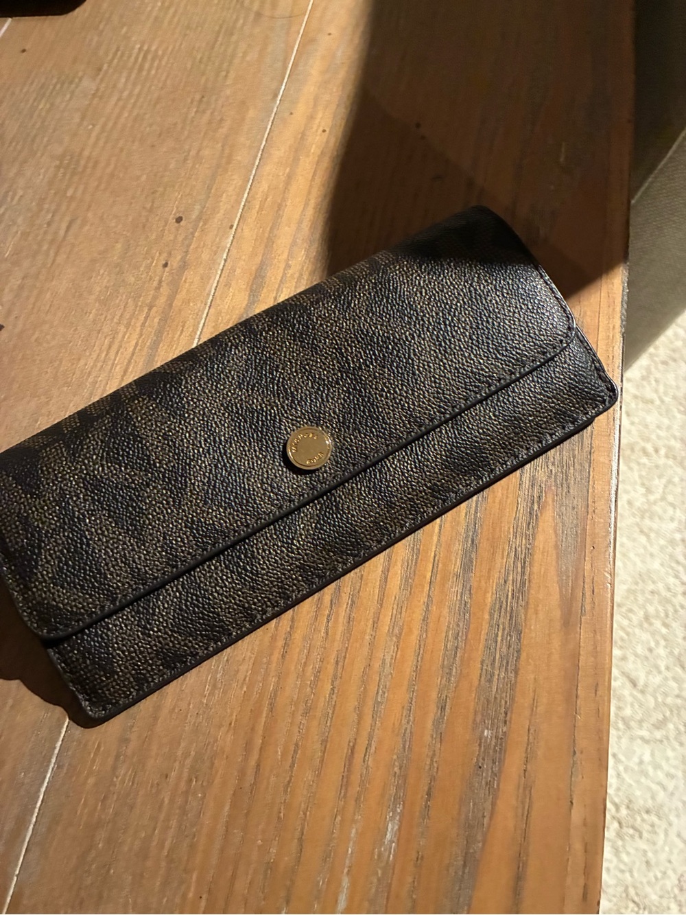 Michael Kors Brown and Black Signature Fold Wallet